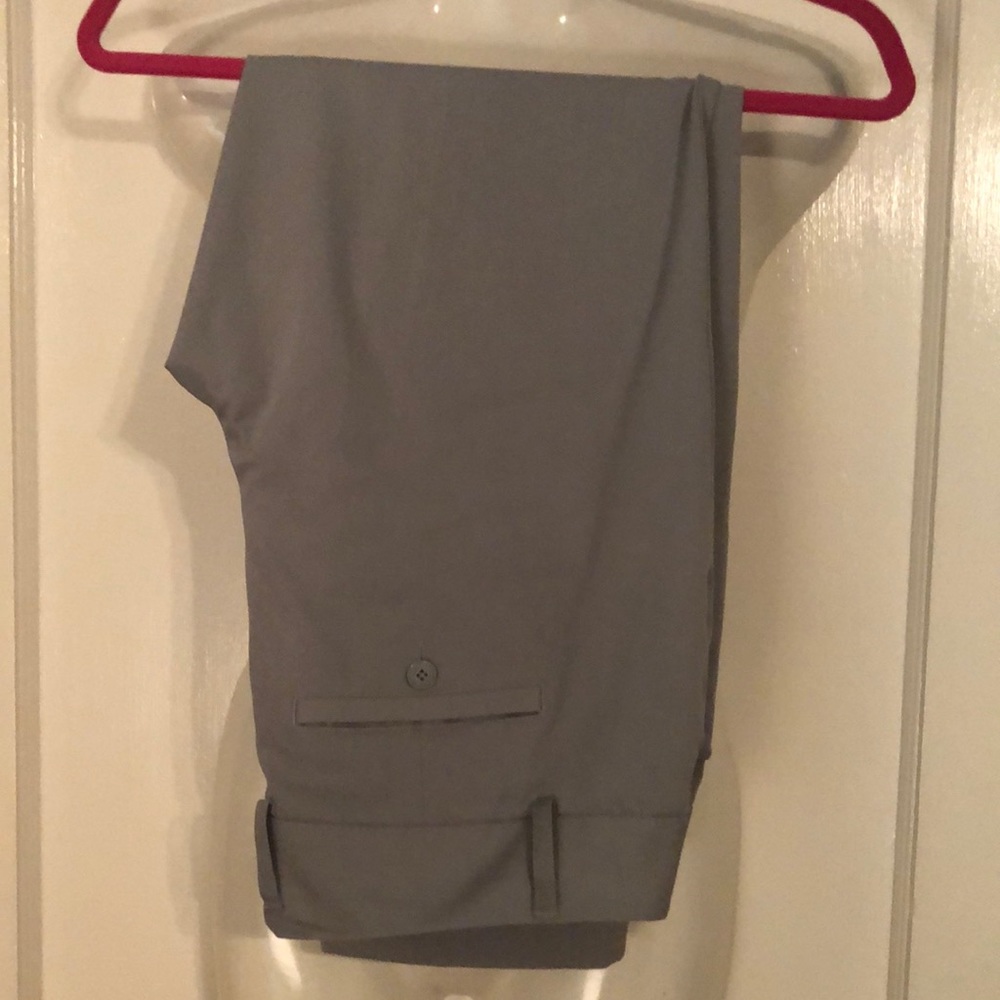 Express- Gray dress slim ankle pants. Mid rise.